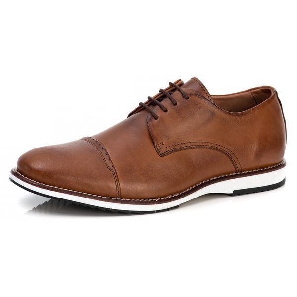 Sapato Casual Masculino Couro DIfranca - 8005 - Castor