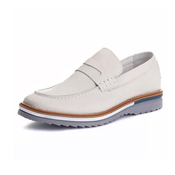 Sapato Casual Masculino Couro Maldivas DIfranca - 2410 - Off White