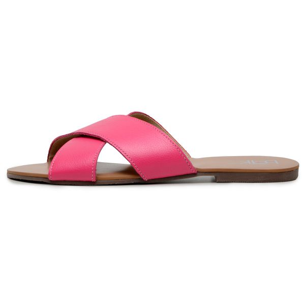 Rasteira Feminina Couro Fly Difranca - 022 - Rosa Pink 