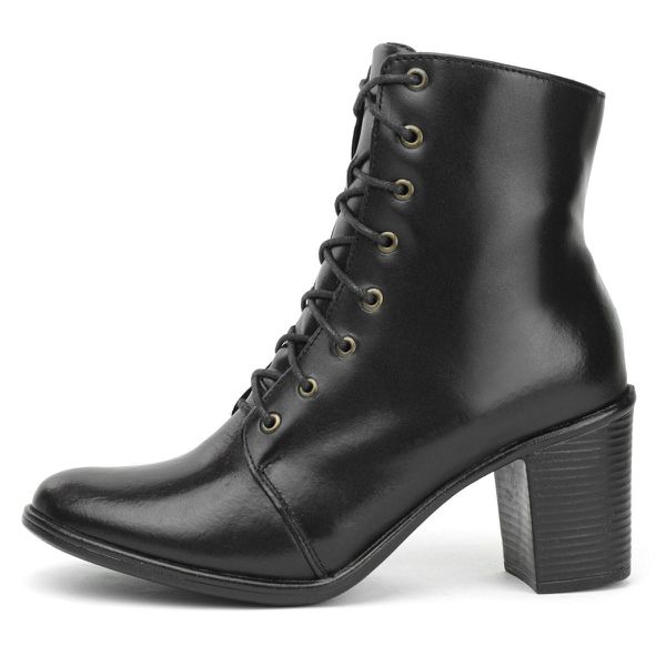 Bota Feminina Fancy Preto Couro DIfranca - 9032