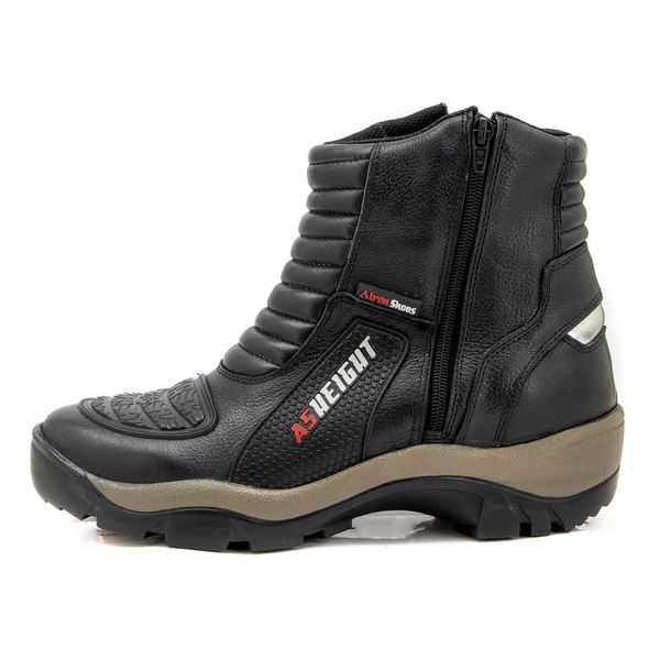 Bota Motociclista Unissex Preto Couro DIfranca - 950