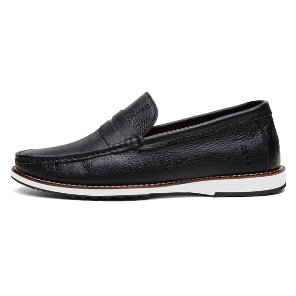 Mocassim Masculino Docksider Preto Couro DIfranca - 022