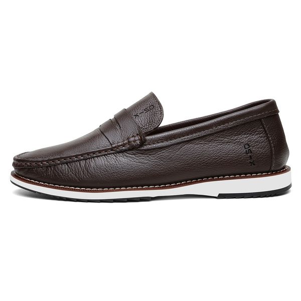 Mocassim Masculino Docksider Café Couro DIfranca - 022