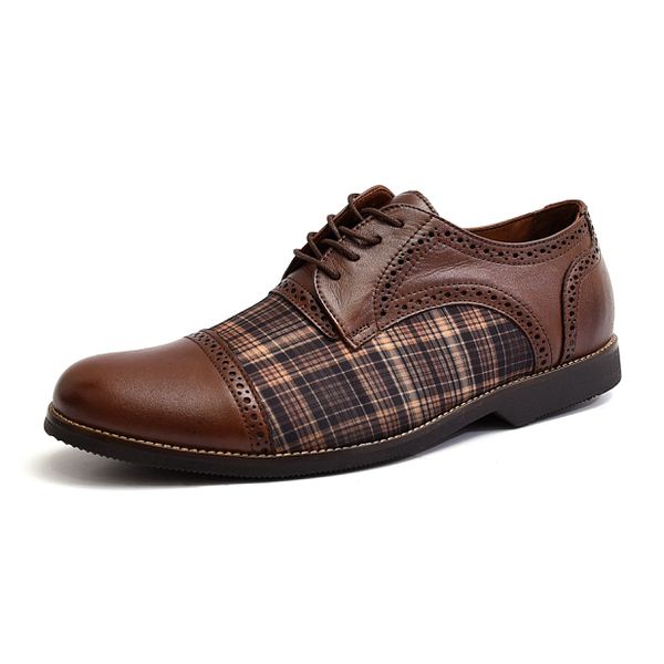 Sapato Social Modelo Inglês Oxford - Linha Chess - Gshoes - 68151 - Chocolate