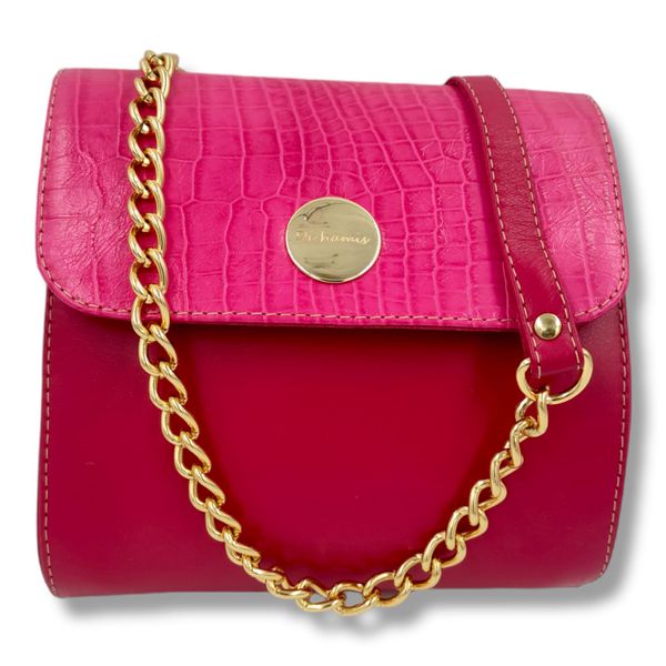 Bolsa mini bag Helena Rosa com croco