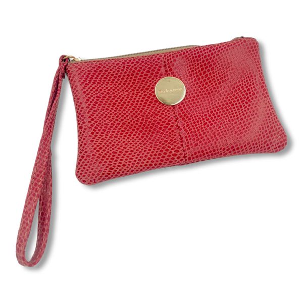 Necessaire Vitória Vermelho texturizado