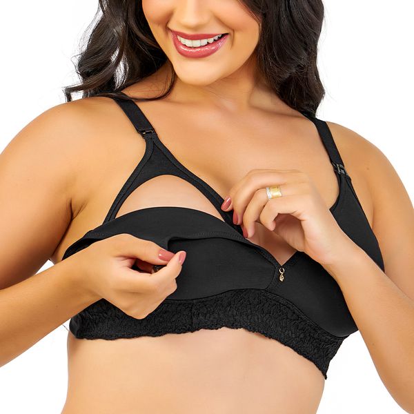 SUTIÃ AMAMENTAÇÃO MOLDADO PRETO