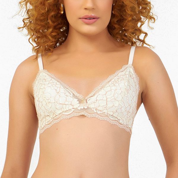 SUTIÃ TRIANGULO RENDADO MARFIM