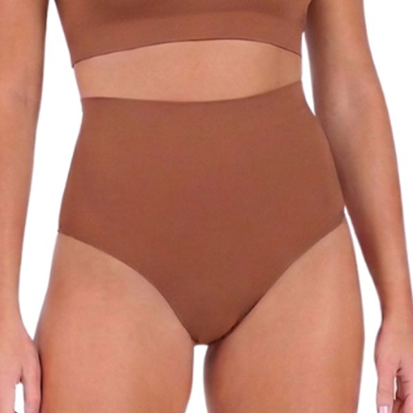 CALCINHA HOT PANT FIO DENTAL MARROM OCRE
