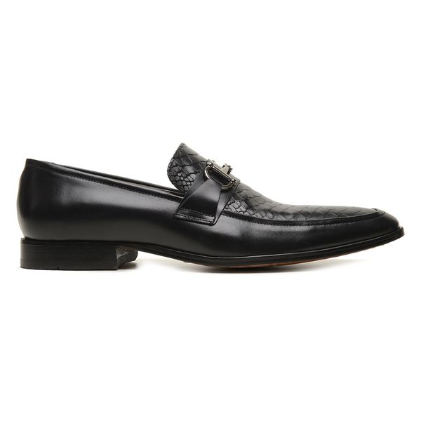 Loafer Treviso Croco Preto
