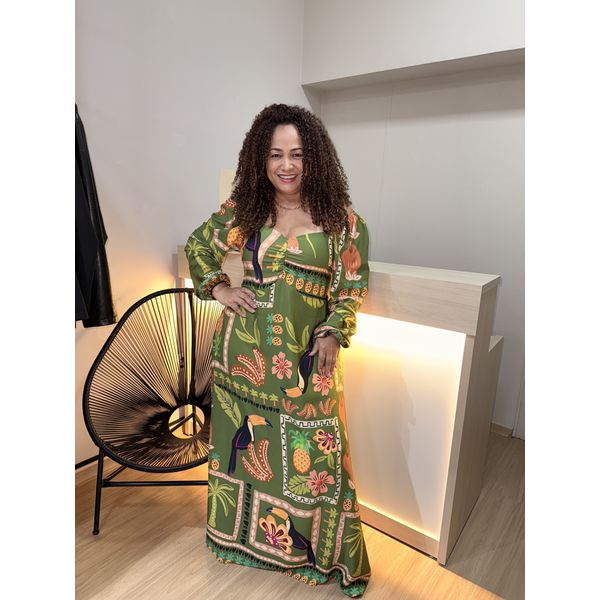 VESTIDO JULIETE LONGO - VERDE