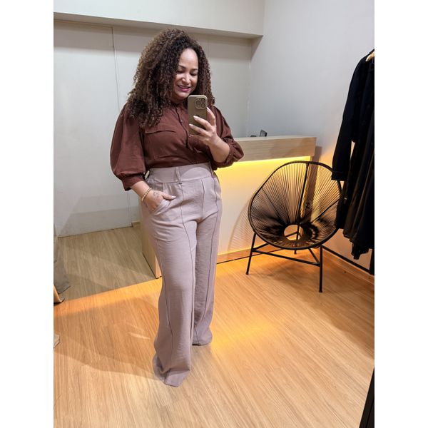 CALÇA FLAVIA PANTALONA - NUDE