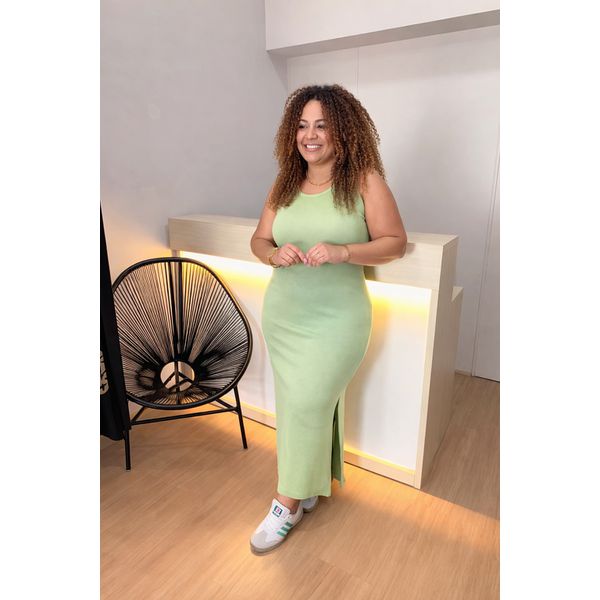 VESTIDO SOFIA REGATA - VERDE CLARO