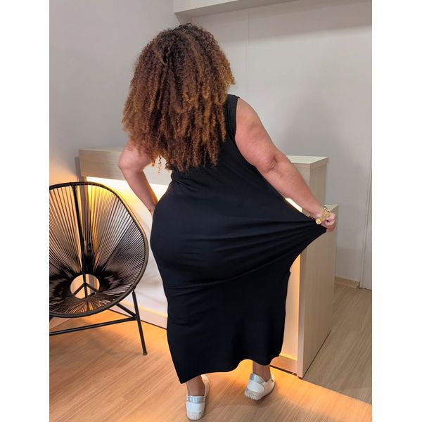 VESTIDO SOFIA REGATA - PRETO