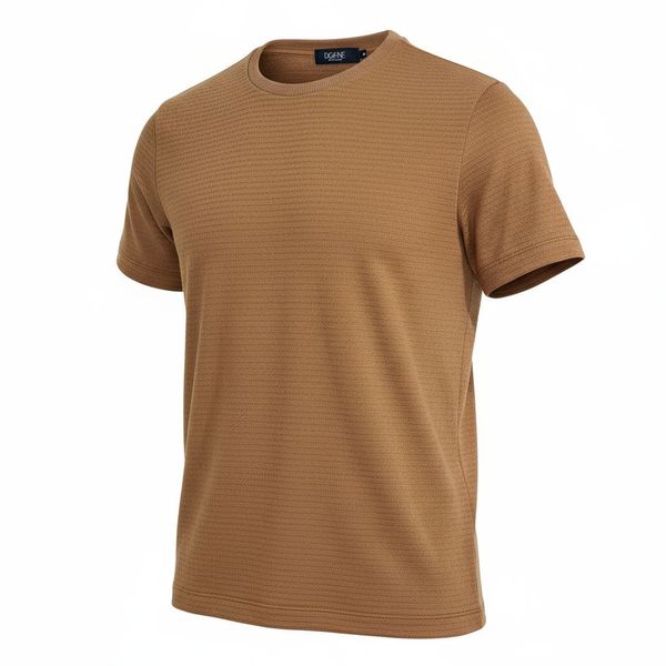 T-SHIRT MASCULINA BASICA - OCRE
