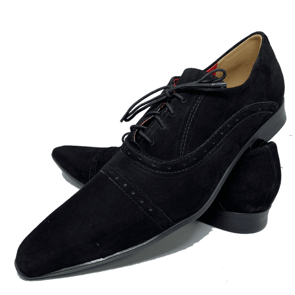 Sapato Masculino Italiano em Couro Social Executivo Preto British Bico Fino Ref: 379 Preto