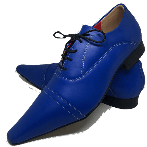 Sapato Masculino Italiano em Couro Social Executivo Azul 538