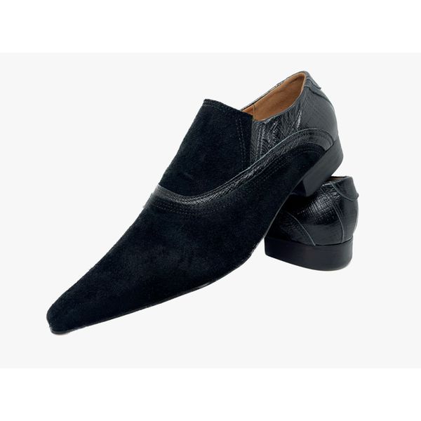 Mocassim Masculino Italiano em Pelo Social Preto - Ref: 745