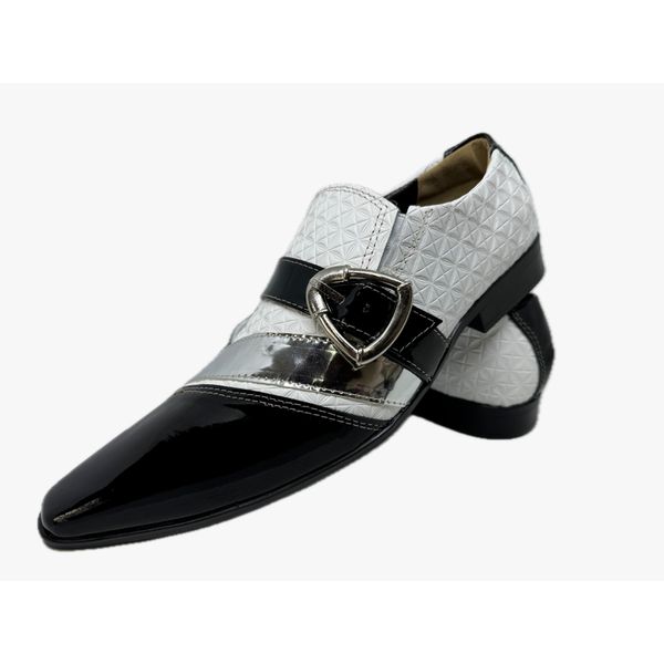 Sapato Masculino Italiano Em Couro Social Branco Ref: D856