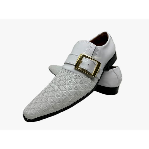 Sapato Masculino Italiano Em Couro Social Branco Ref: D862