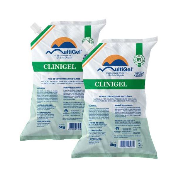 2 Sachês de 5kg - Gel Condutor Clínico
