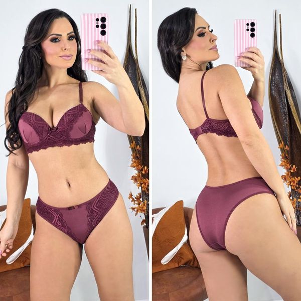  Conjunto Com Bojo e Rendas