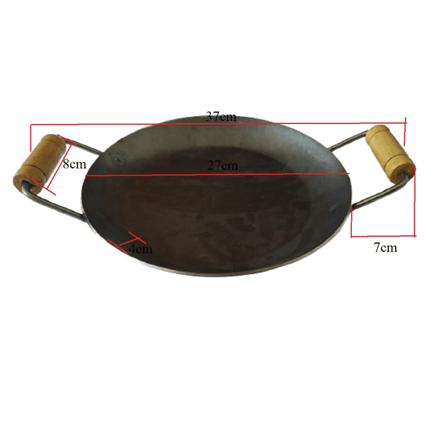 Disco Chapa De Ferro Tamanho 27 Cm Arado C/tampa e Alça