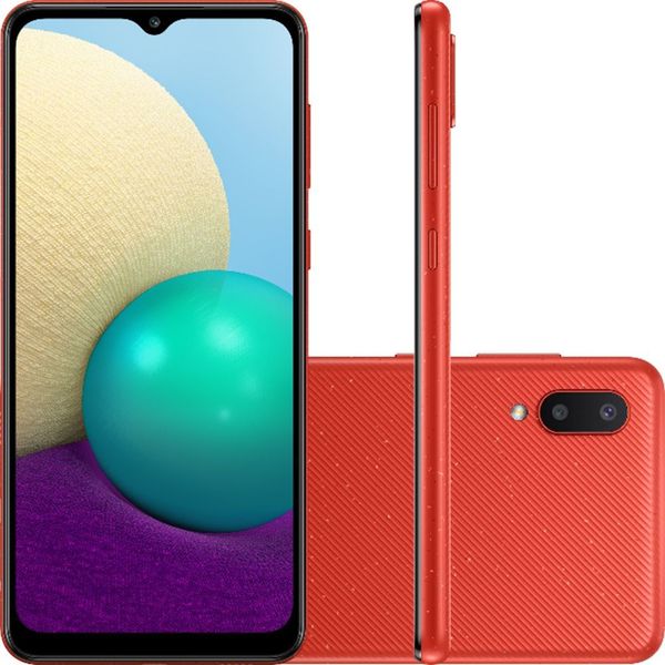 Smartphone Samsung Galaxy A02 32GB 2GB RAM - Vermelho