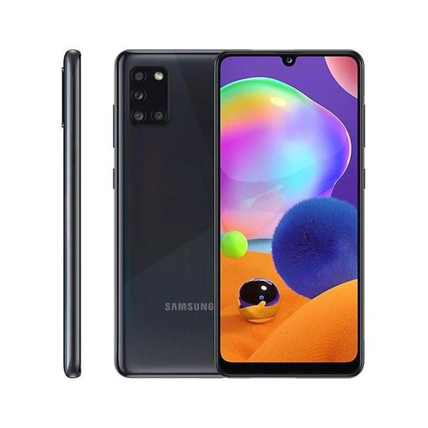Smartphone Samsung Galaxy A31 Preto 128GB, 4GB RAM, Tela Infinita de 6.4&quot;, Câmera Traseira Quádrupla, Leitor Digital na Tela e Android 10.0