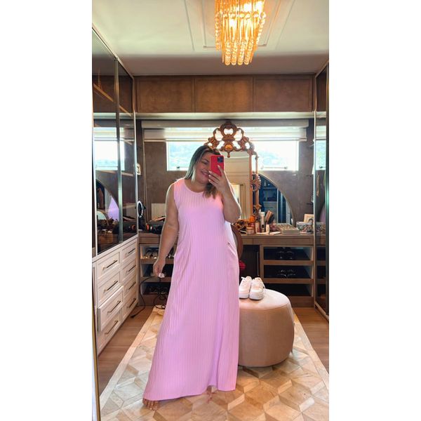 VESTIDO LONGO RIBANA C BOLSO FIO SUSTENT. ROBERTA Divina Oficial
