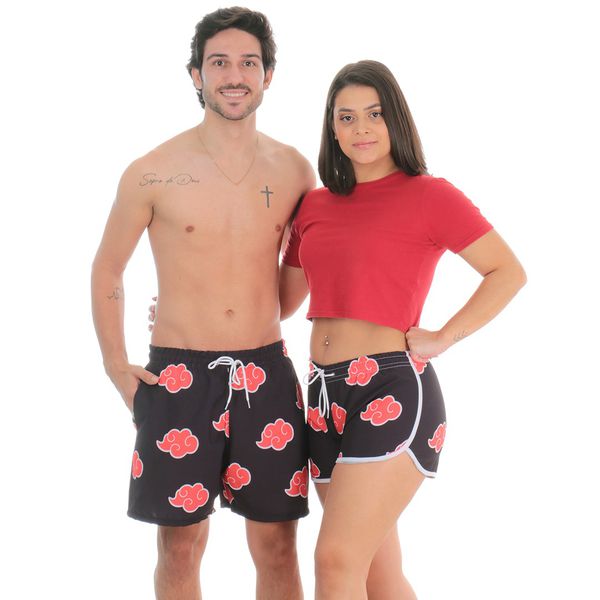 Short Praia Casal Mozão Nuvem