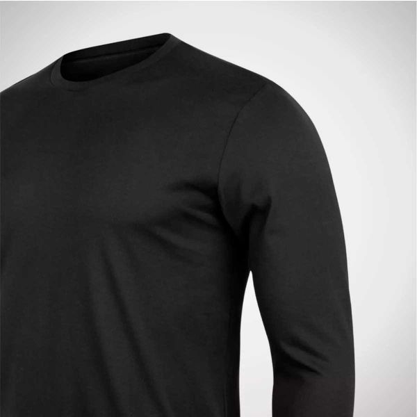 Camiseta Dryfit Manga Longa Básica Lisa Preta