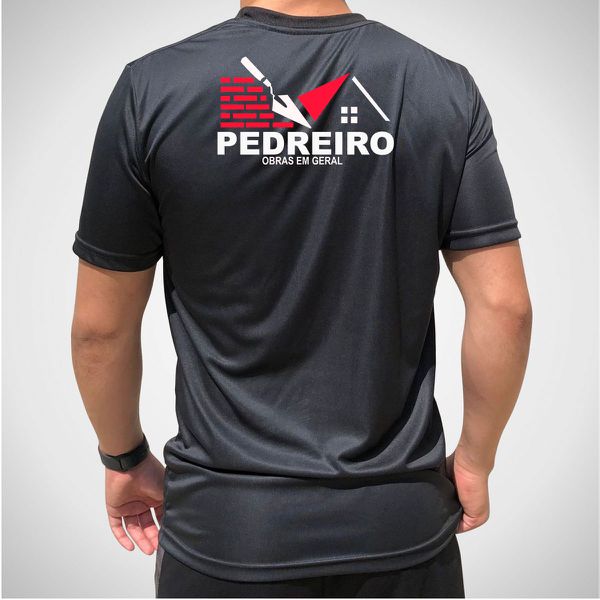 Camiseta Uniforme para Pedreiro Preto