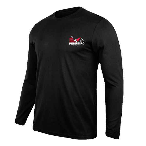 Camiseta Manga Longa Uniforme para Pedreiro Preto