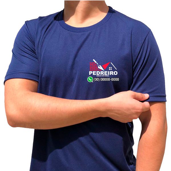Camiseta para Pedreiro Com TELEFONE Trabalho Uniforme Profissional Autônomo