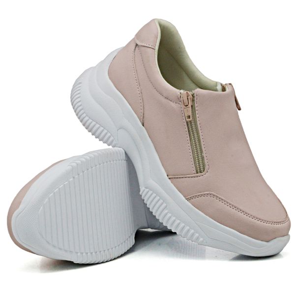 Tênis Chunky Slip On Zíperes Dkshoes Pedrarias Rosê