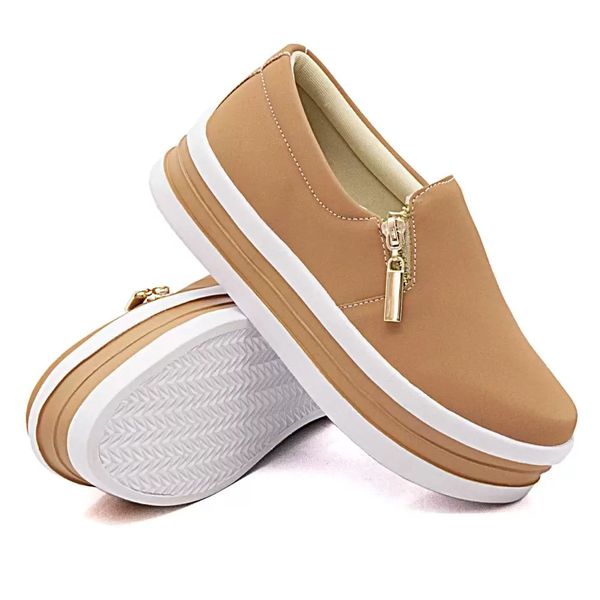 Slip on deals feminino sola alta
