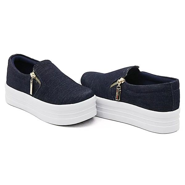 Tenis jeans sola shop alta