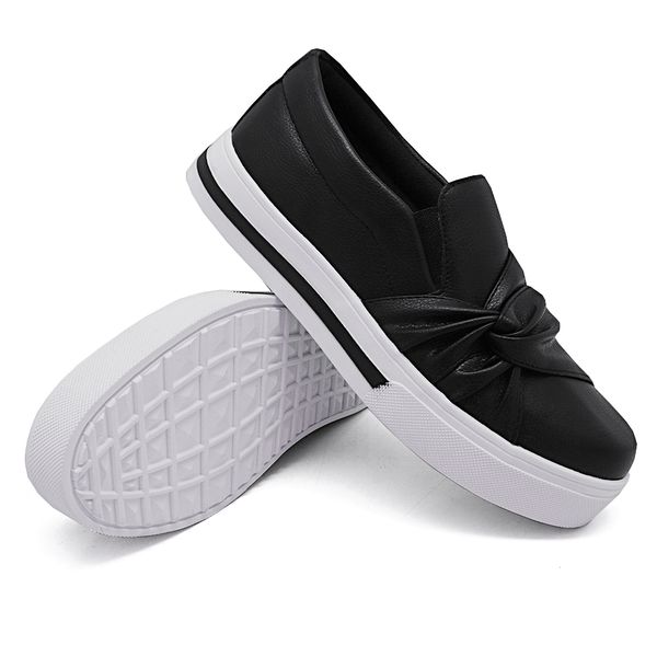 Tênis Slip On Nó Lateral Dk Shoes Preto