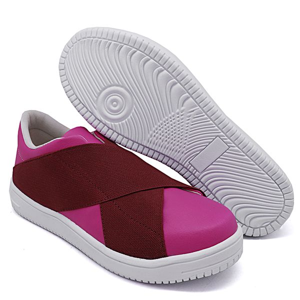 Tenis Siena Elastico Dk Shoes Rosa Pink DK Shoes Tenis Casuais Femininos