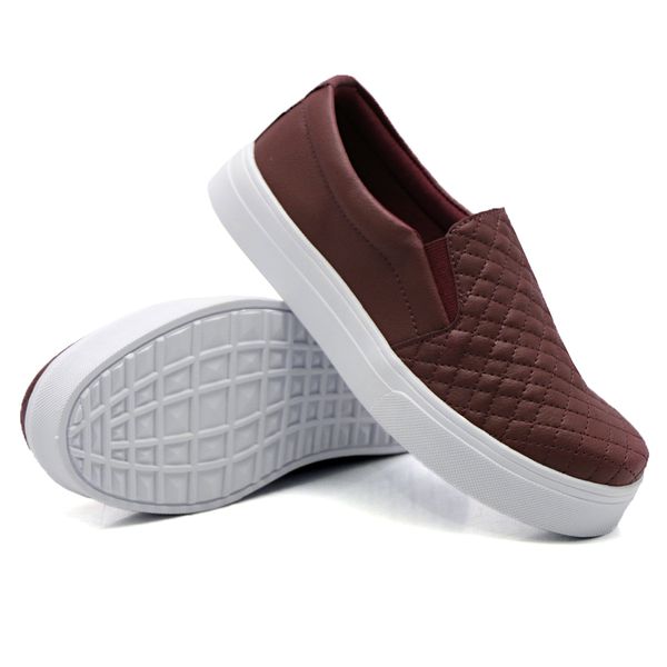 Tênis Infantil Slip On Dk Detalhe Costura Bordo