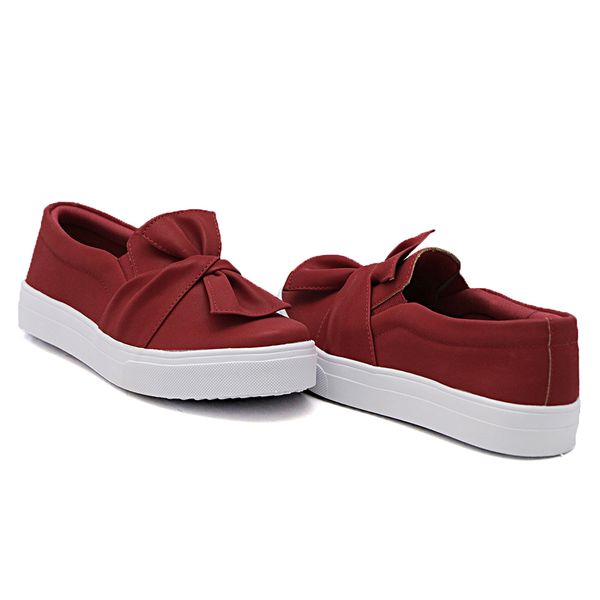 Tênis Infantil Slip On Dk Detalhe Laço Vermelho