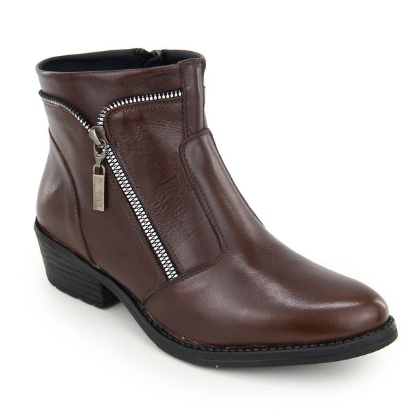 Bota - Zip Ankle Boot Chocolate