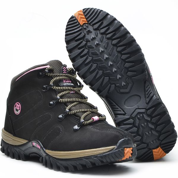 Bota Feminina Kailash Couro Preto