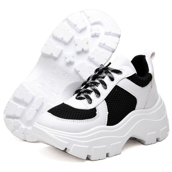 Tênis Feminino Chunky Branco e Preto - DM STOREE