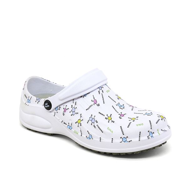 Babuche bb61 - Branco Estampado - DM STOREE