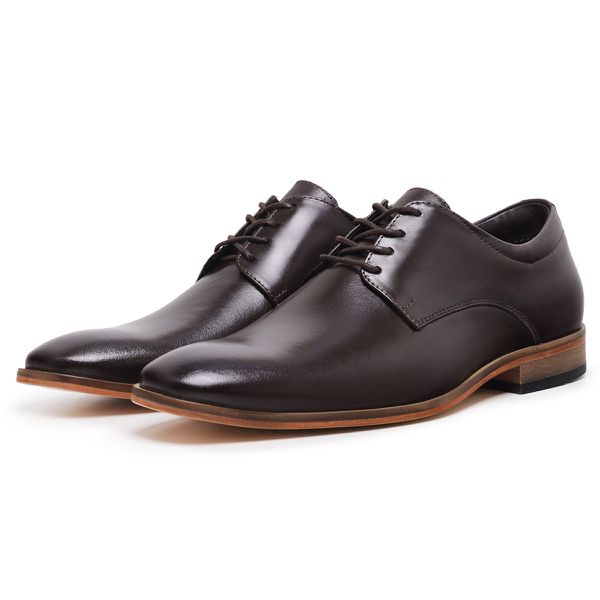Sapato Saul - Couro Legitimo Café - DM STOREE