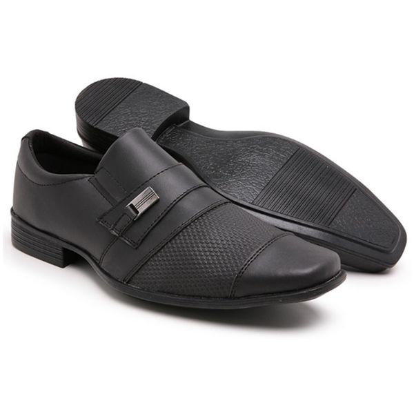 Sapato social top masculino preto fosco