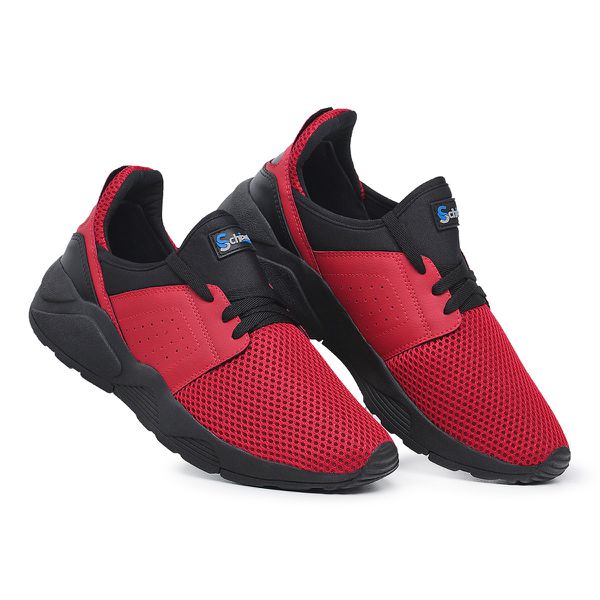 Tenis masculino best sale vermelho e preto