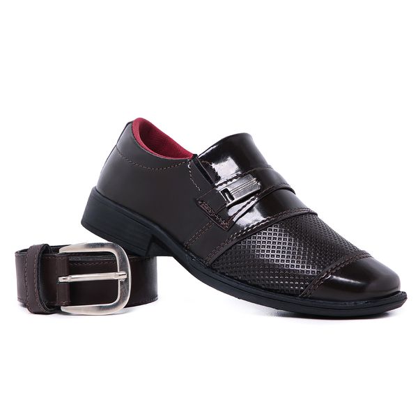 Sapato social sale infantil marrom